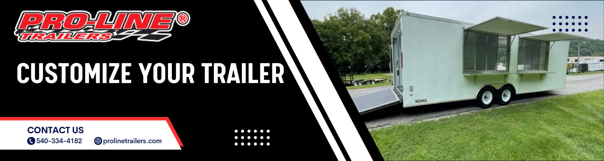 Customize Your Trailer Today! Header
